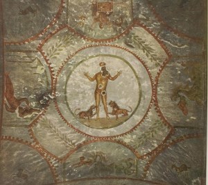 Daniel in the Lion's den. Catacombs