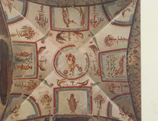 Good Shepherd, Old Testament figures of the Passion. Catacombs