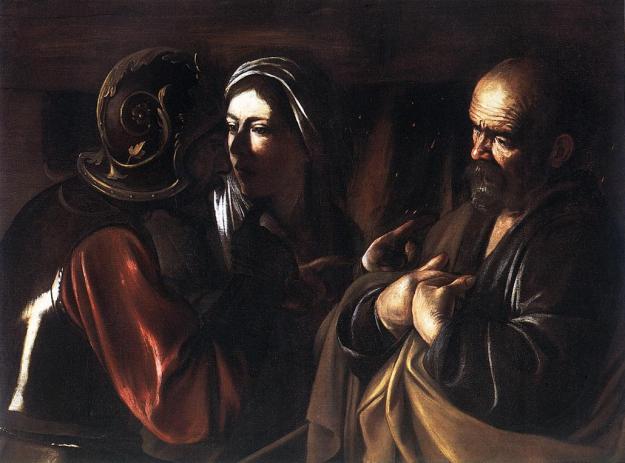 Caravaggio, Denial of St. Peter, (1610)