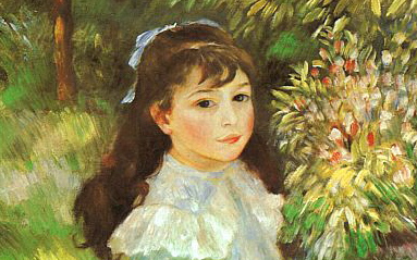 renoir girl with a hoop 1885 detail