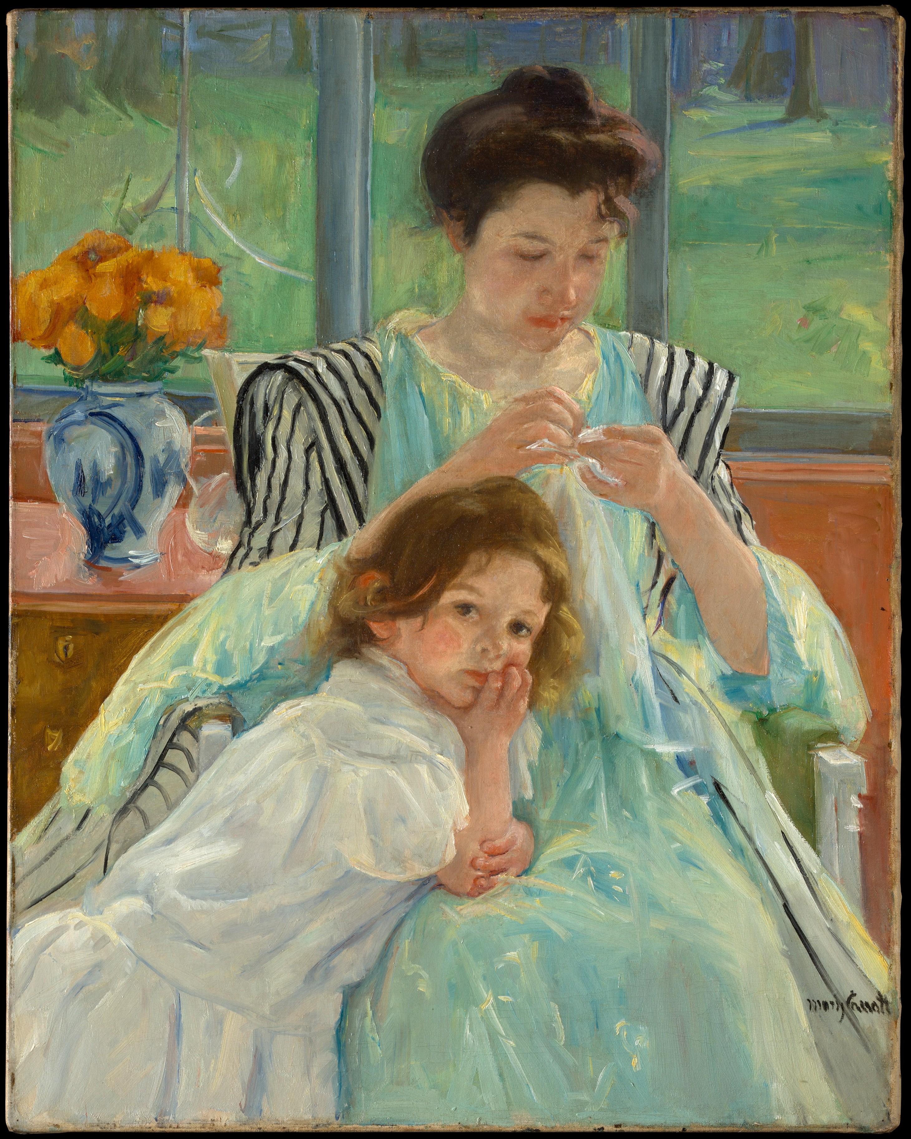 Mary Cassatt Young Mother Sewing 1900 Met