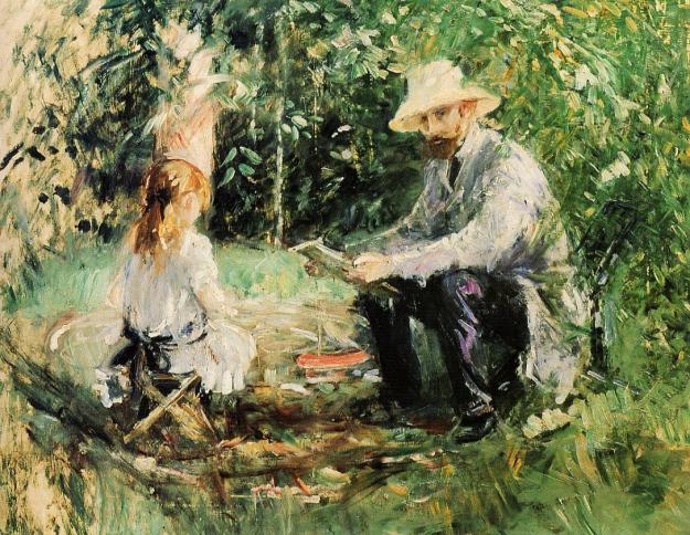 berthe-morisot-eugene-manet-and-his-daughter-in-the-garden-1883