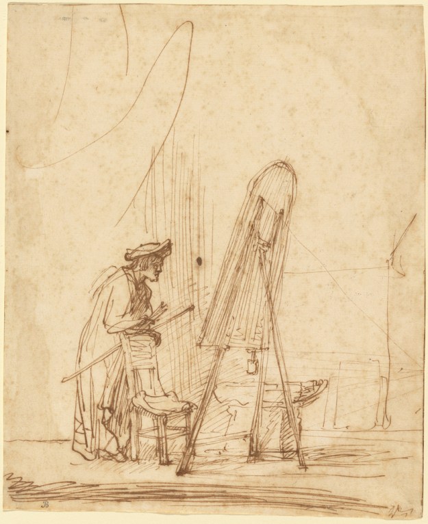 Rembrandt an artist in his studio 1630 The J. Paul Getty Museum